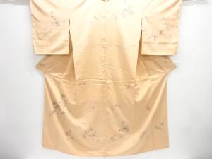 未使用品　花模様お召訪問着